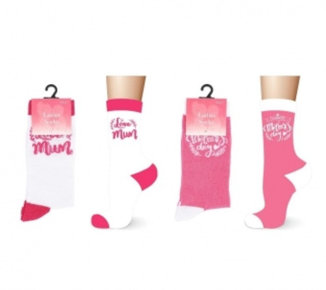 LADIES COTTON MOTHERS DAY / LOVE MUM DESIGN SOCKS