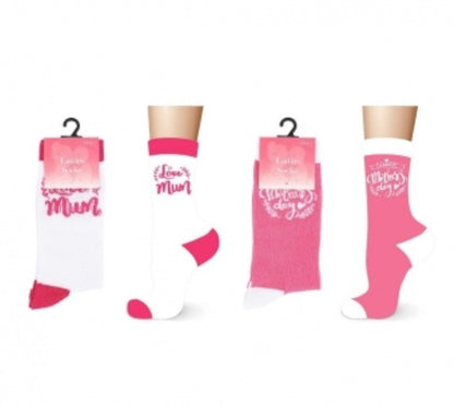 LADIES COTTON MOTHERS DAY / LOVE MUM DESIGN SOCKS