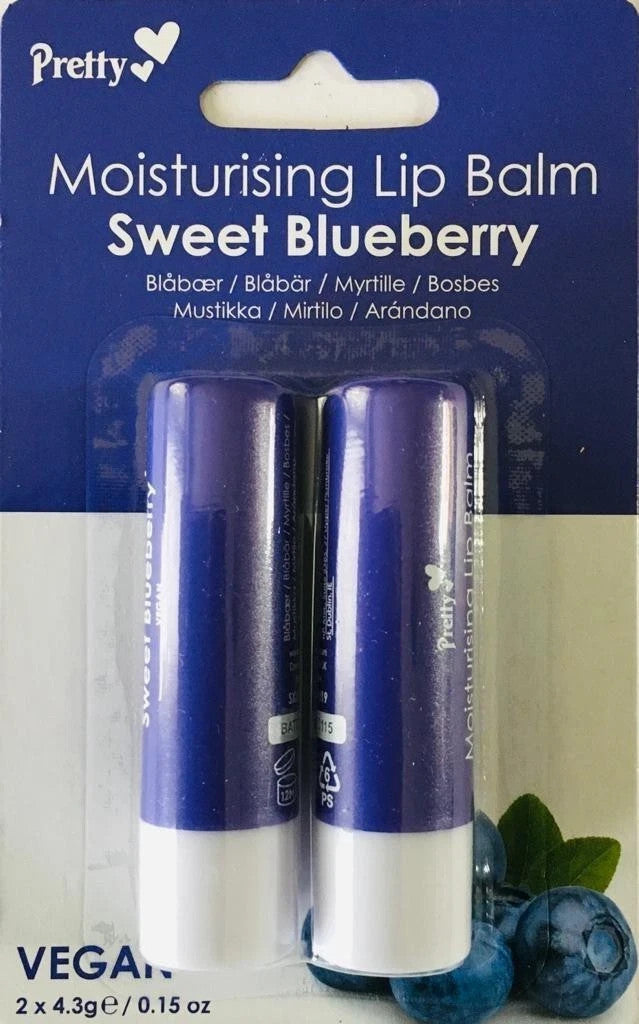 Pretty Moisturising Lip Balm Salve Twin Pack Dry Chapped Lips Different Flavours