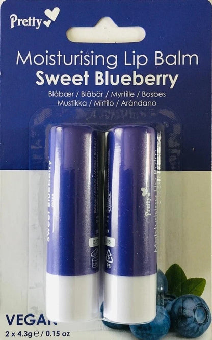 Pretty Moisturising Lip Balm Salve Twin Pack Dry Chapped Lips Different Flavours
