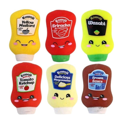 Kawaii Foodiez Squeezy Sauces - Collectible Sensory Fidget Toys (6 to Collect!)
