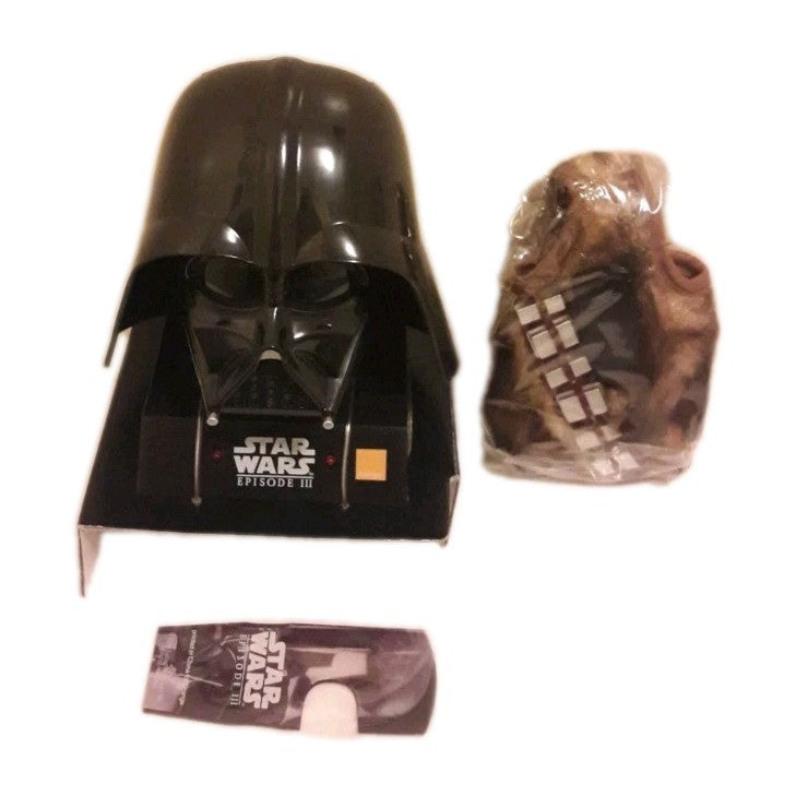 Rare Starwars Darth Vader phone holder with furry Chewbacca phone case.