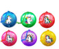 Inflatable Unicorn Sented Ball with Keychain 