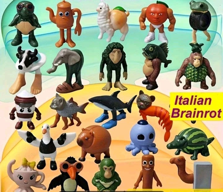 X5 Italian Brainrot Mini Figures - Brain Rot Figure Collection - New