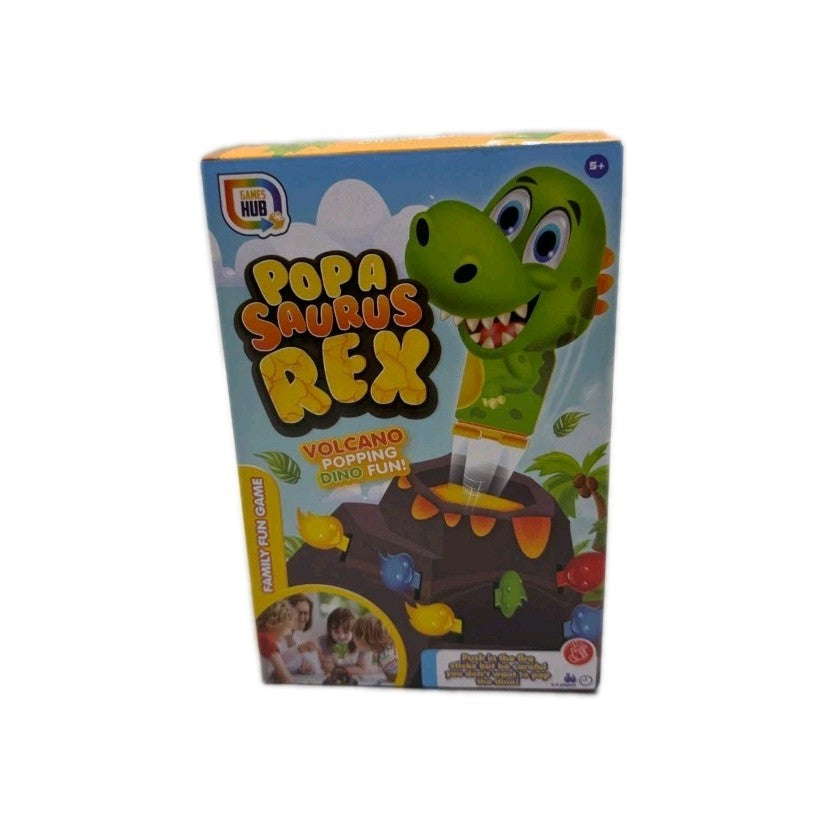 Games Hub Popa Saurus Rex Volcano Popping Family Game Ages 5+