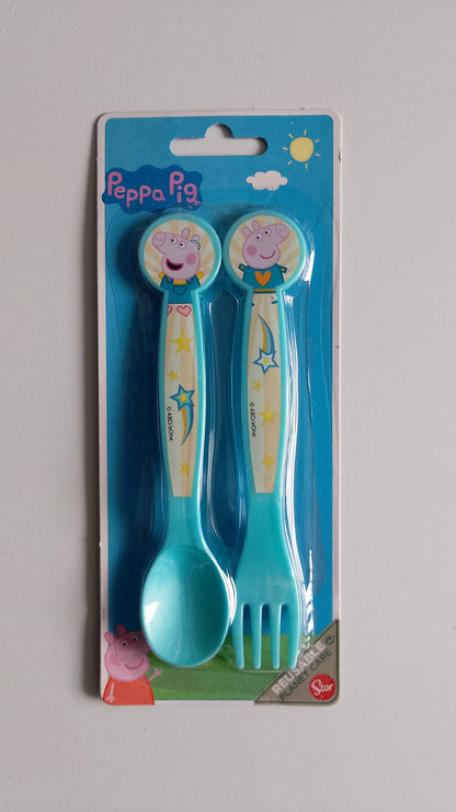 Children's Character Cutlery Sets, Spider Man - Stitch - Bluey - Pepper Pig