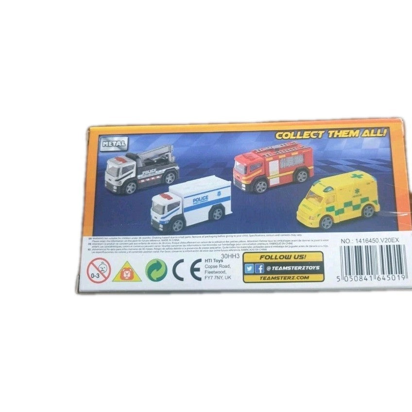 Teamsterz Kids Vehicle Toy Fire Engine Ambulance/Police BRANDED QUALITY TOYS UK