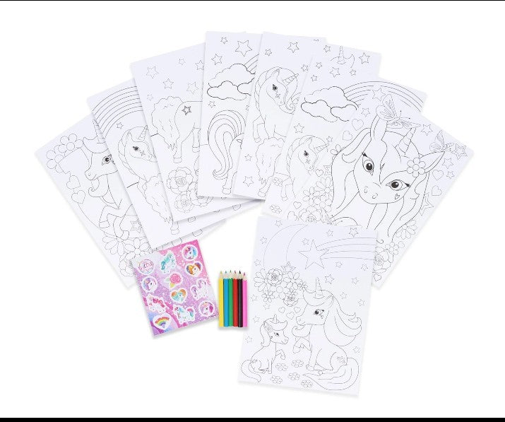 Unicorn Colouring Set with Stickers