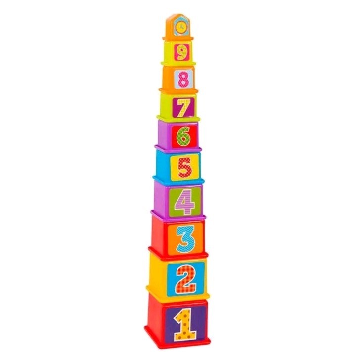 Kids Set of 10 Stacker Blocks , Builds Amazing Child Development Skills 