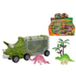 Kids Dinosaur Car Carrier Transport Truck Vehicle Playset with 2 Dinosaurs