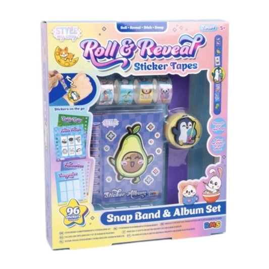 Style My Way Roll & Reveal Sticker Tapes Snap Band & Album Set