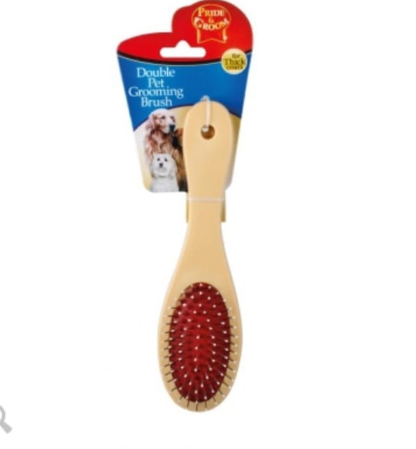 Double Sided Pet Grooming Brush For Thick Coats.