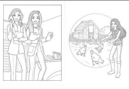 Barbie Play Pack Colouring Book Colour Pencils & Pad Activity Set 