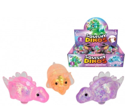 Dinos 3 Pack Sugar Squishy Sensory Squeezable Stress Relief Toy Assortment