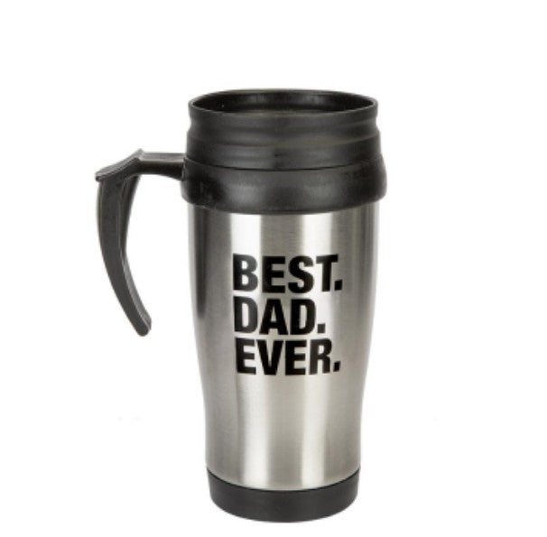 DOUBLE WALL BEST DAD EVER TRAVEL MUG WITH DECAL - GIFTS FOR DAD - FATHERS DAY 