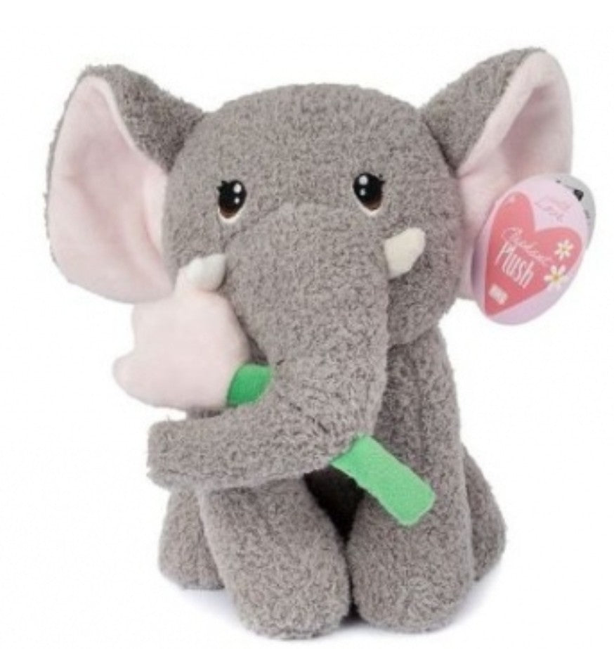 Tatty Elephant With Spring Flower Plush Soft 25cm Cuddly Toy Easter Gift