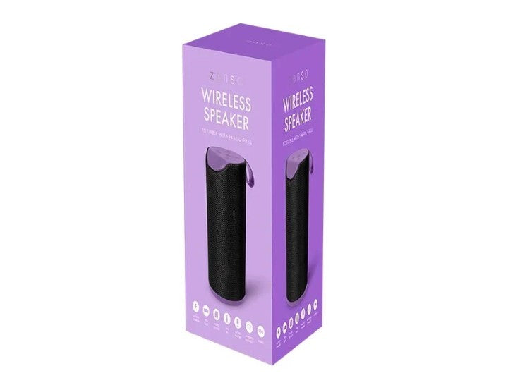 Zenso Wireless Speaker Portable Tower with Fabric Grill - Assorted Colours 