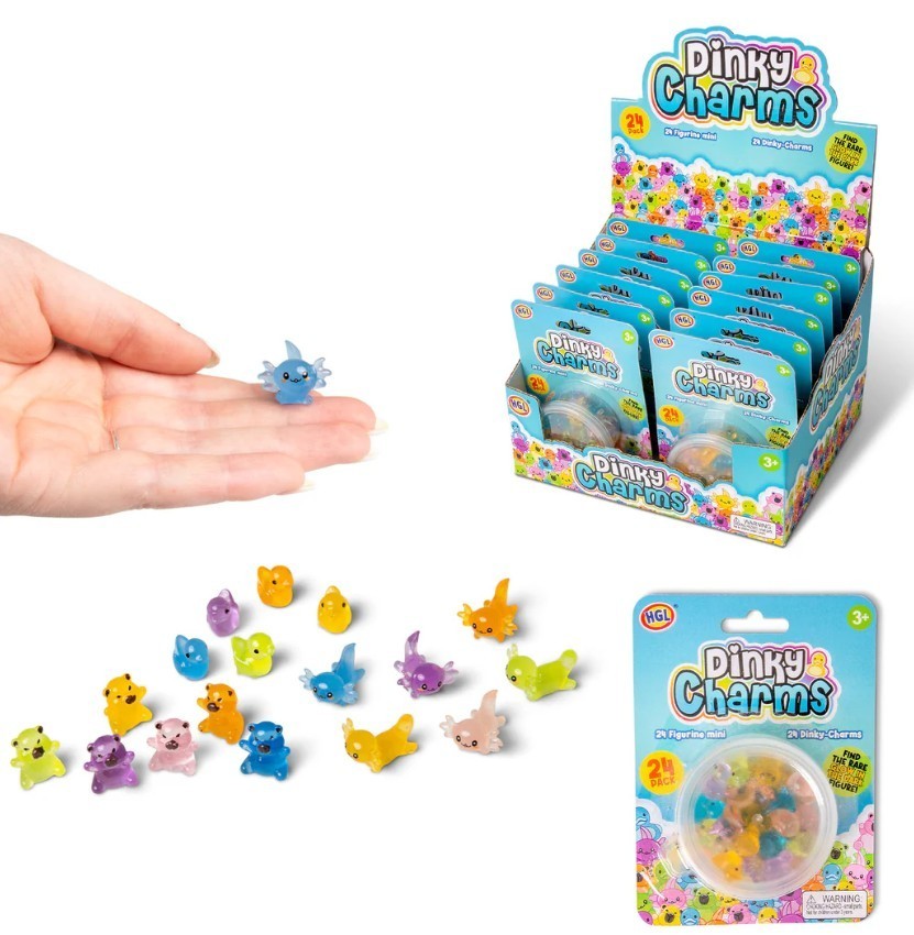 Dinky Charms Collectible Toy - Cute Animals - Axolotl Capybara Duck