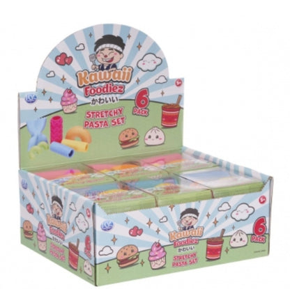 Kawaii Foodiez Stretchy Pasta Set - 6 Pack Sensory Fidget Toys - Monkey Noodles