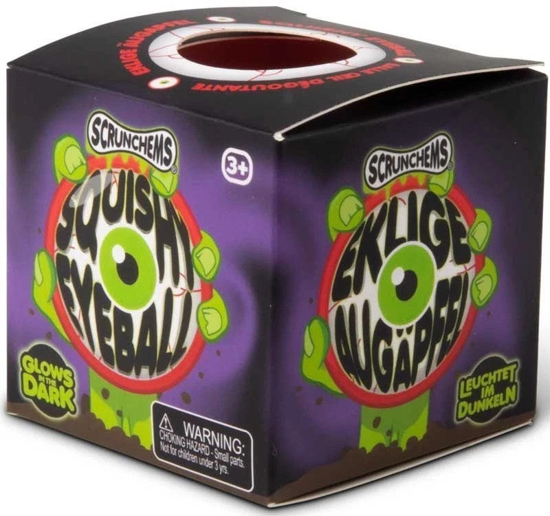 X1 Scrunchems Squishy Eyeball Fidget Toy – Glow in the Dark Sensory Stress Ball