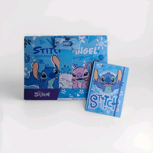 Disney Lilo & Stitch Bundle - A5 Stitch Note Book & Stitch Large Colouring Book