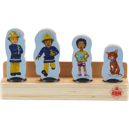 Wooden Fireman Sam Figure Pack Double Sided 4 Piece 