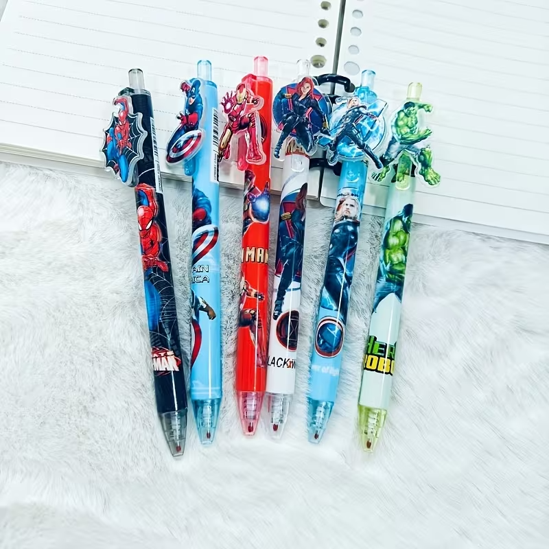 Marvel Avengers Character Gel Pen Set - 5-Piece Superhero Bundle