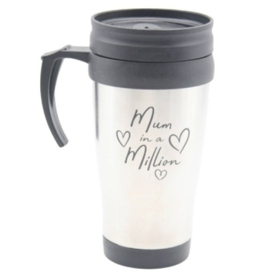 DOUBLE WALL MUM IN A MILLION TRAVELMUG WITH DECAL - GIFTS FOR MUM - MOTHERS DAY 