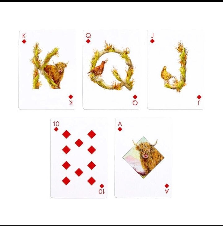 JAN PASHLEY HIGHLAND COO COW PLAYING CARDS 