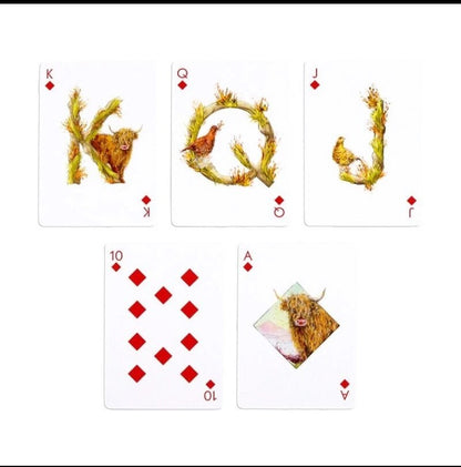 JAN PASHLEY HIGHLAND COO COW PLAYING CARDS 