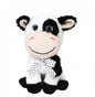 Fluffy Easter Black & White COW Plush 8" - Easter Gifts 