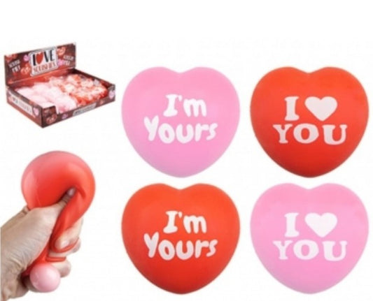 VALENTINES LOVE HEART SQUISHY 7CM ASSORTED - GIFTS FOR HER - GIFTS FOR HIM