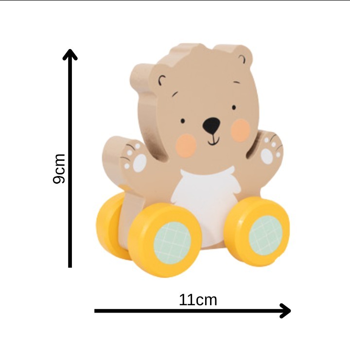 FIRST STEPS MY PUSH ALONG FRIEND WOODEN ΤΟΥ - Animal Toy - FOX - BEAR
