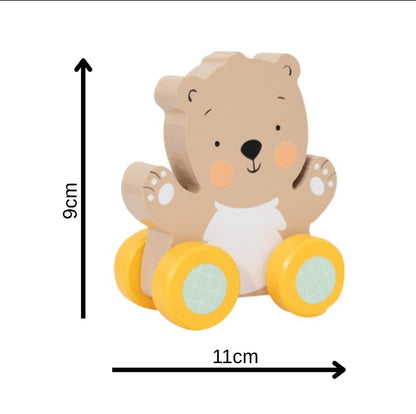 FIRST STEPS MY PUSH ALONG FRIEND WOODEN ΤΟΥ - Animal Toy - FOX - BEAR