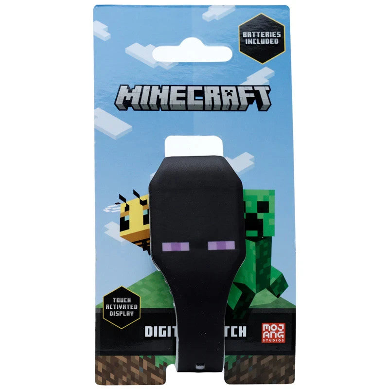 Children's Official Minecraft - Faces Silicone Digital Watch - pink - Pig Face