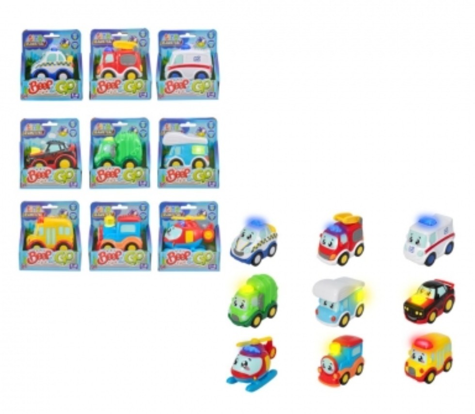 X1 Tiny Teamsterz Beep & Go / Soft Touch Vehicles - Pre-School Toy Cars 