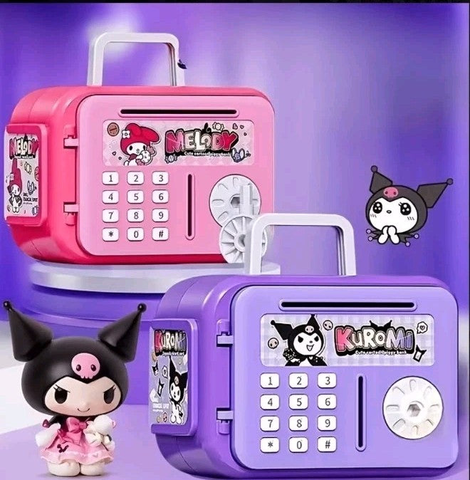 Hello Kitty & Kuromi Electronic ATM Savings Machine - Password Lock Money Boxes