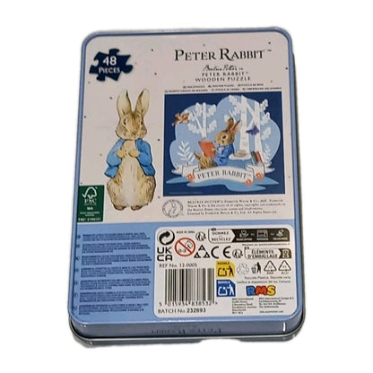 The World of Peter Rabbit Wooden Jigsaw Puzzle (48 Pieces) in Collector's Tin