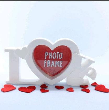 VALENTINES DAY LOVE PHOTO FRAME - RED OR WHITE FRAME