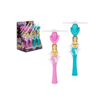 LED Light Up Mermaid Windmill Wand Spinning Toy with Sound Effects Kids Gift