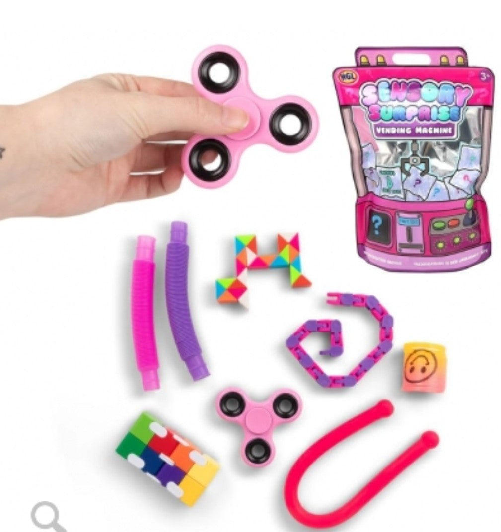 Vending Machine Mystery Bag – Pink - 8 Surprise Sensory Fidget Toys Inside