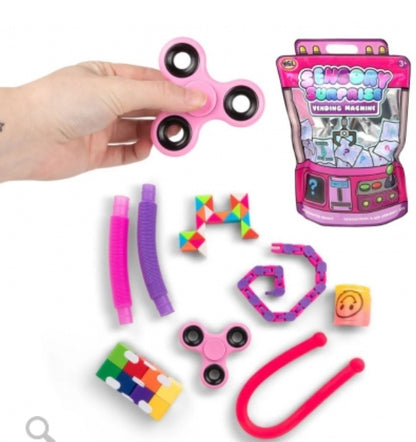 Vending Machine Mystery Bag – Pink - 8 Surprise Sensory Fidget Toys Inside