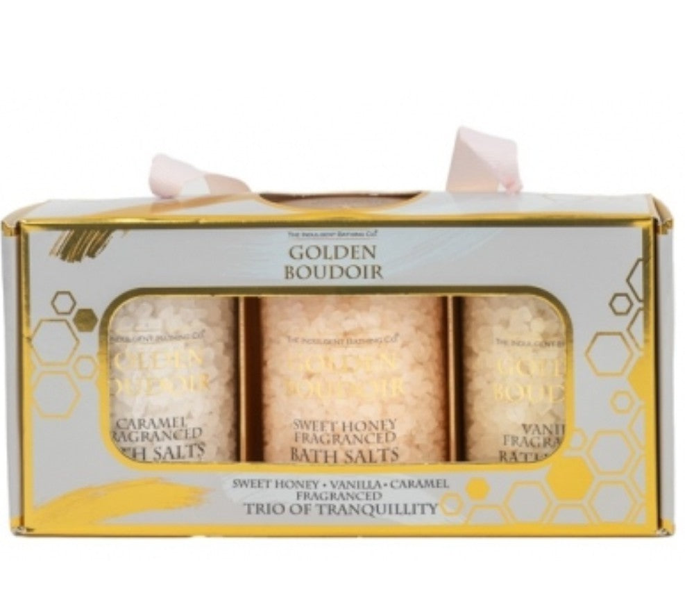 X1 The Indulgent Bathing Co. Golden Boudoir Trio of Tranquillity Bath Salts