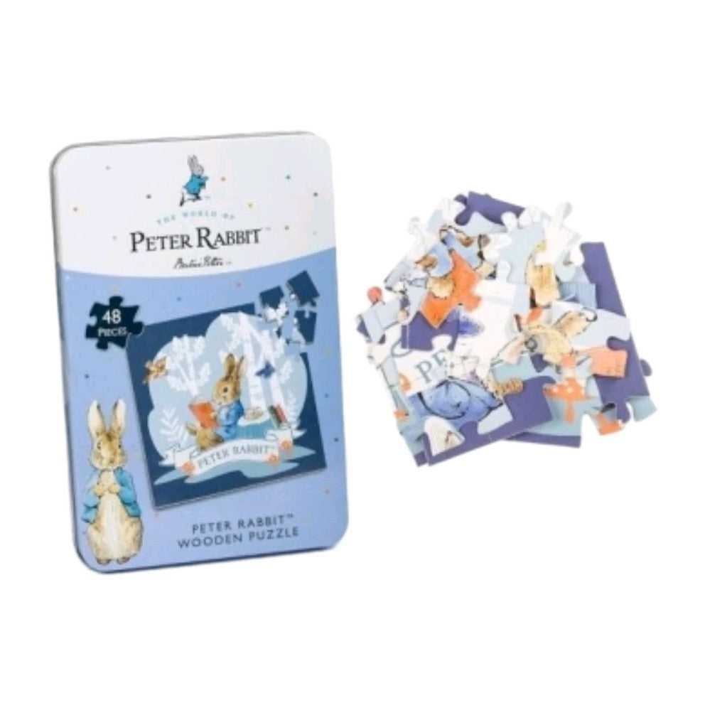 The World of Peter Rabbit Wooden Jigsaw Puzzle (48 Pieces) in Collector's Tin