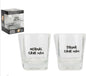 Normal Cave Man Whisky Glass & Drunk Cave Man Whisky Glass - Drinking Glass