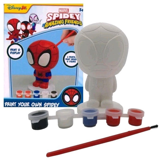 Disney & Marvel's Spidey Paint Your Own Model Spiderman Figure 5 Paints & Brush