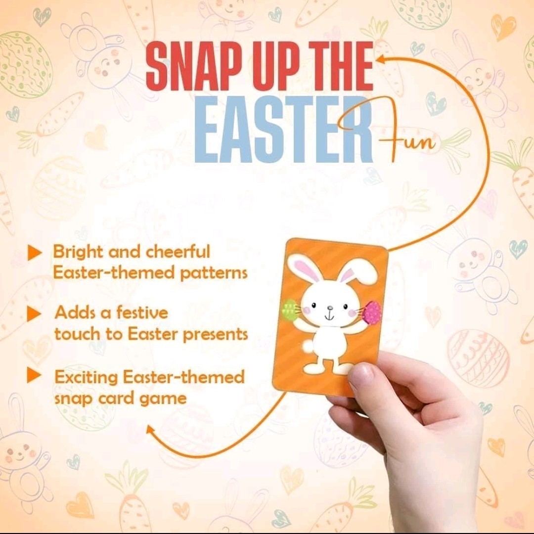 EASTER SNAP CARDS - Playing Cards Fun Snap Toy Family Game & Party 