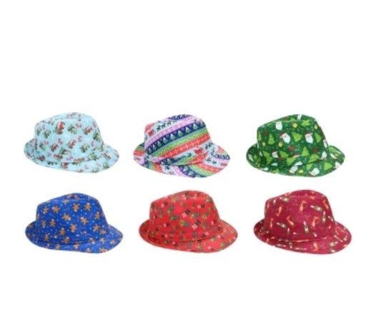Christmas Trilby Hat (Single) Assorted Designs