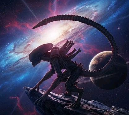 3D Printed 1/18 Alien Action Figure - Extra-terrestrial Xenomorph Model