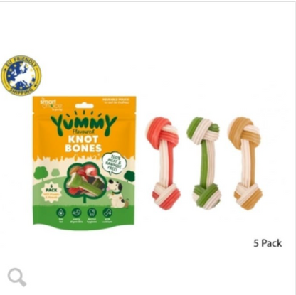 Flavored Knot Bone Meat & Rawhide Free Dog Treat Smart Choice Pack of5 Dog Snack